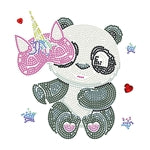 Diamond Painting Panda mit Maske