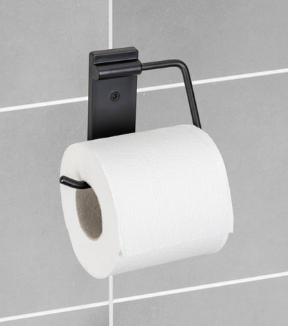 Toilettenpapierhalter Basic Black ohne Deckel 