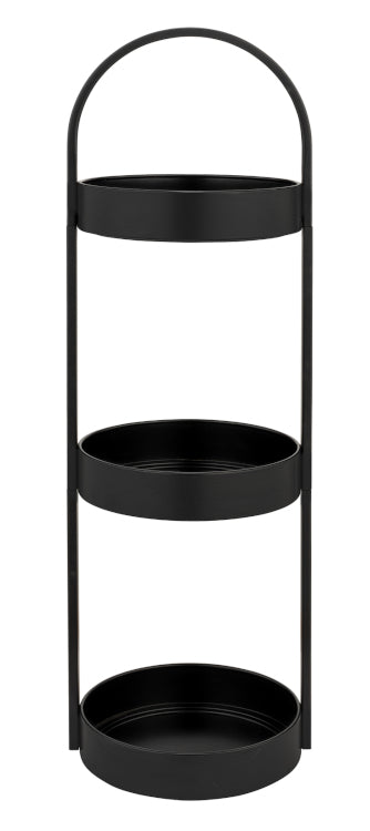 Badregal Dongo 3 Etagen schwarz matt