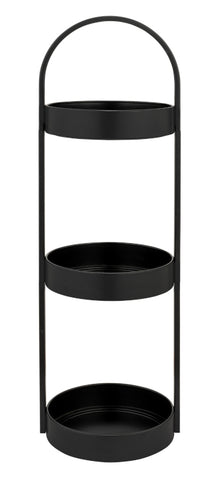 Badregal Dongo 3 Etagen schwarz matt