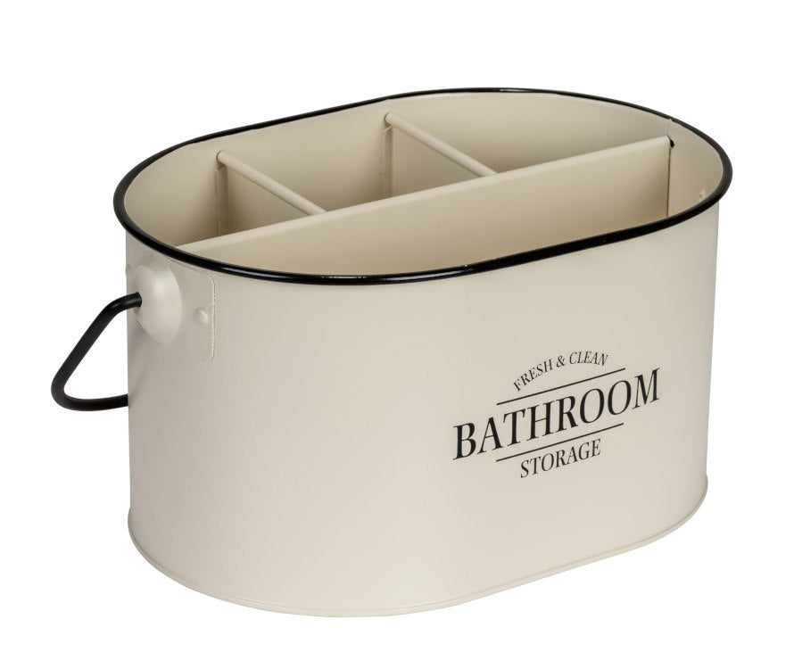 Badbox mit Griff Uri oval beige