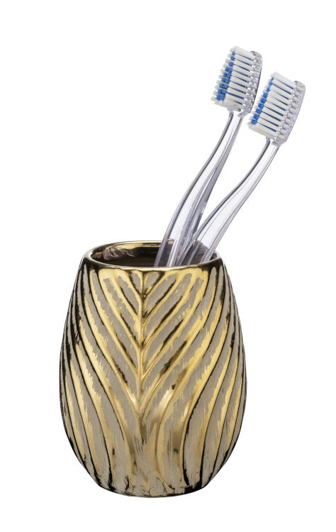 Keramik Zahnputzbecher Idro gold