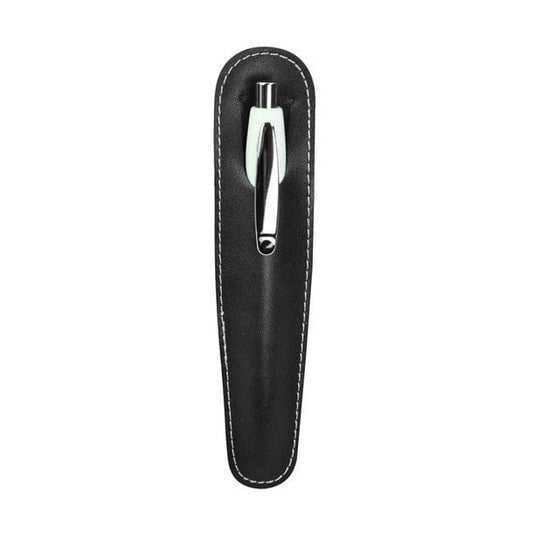 Step White Stiftetui aus PU-Leder mit weisser Naht