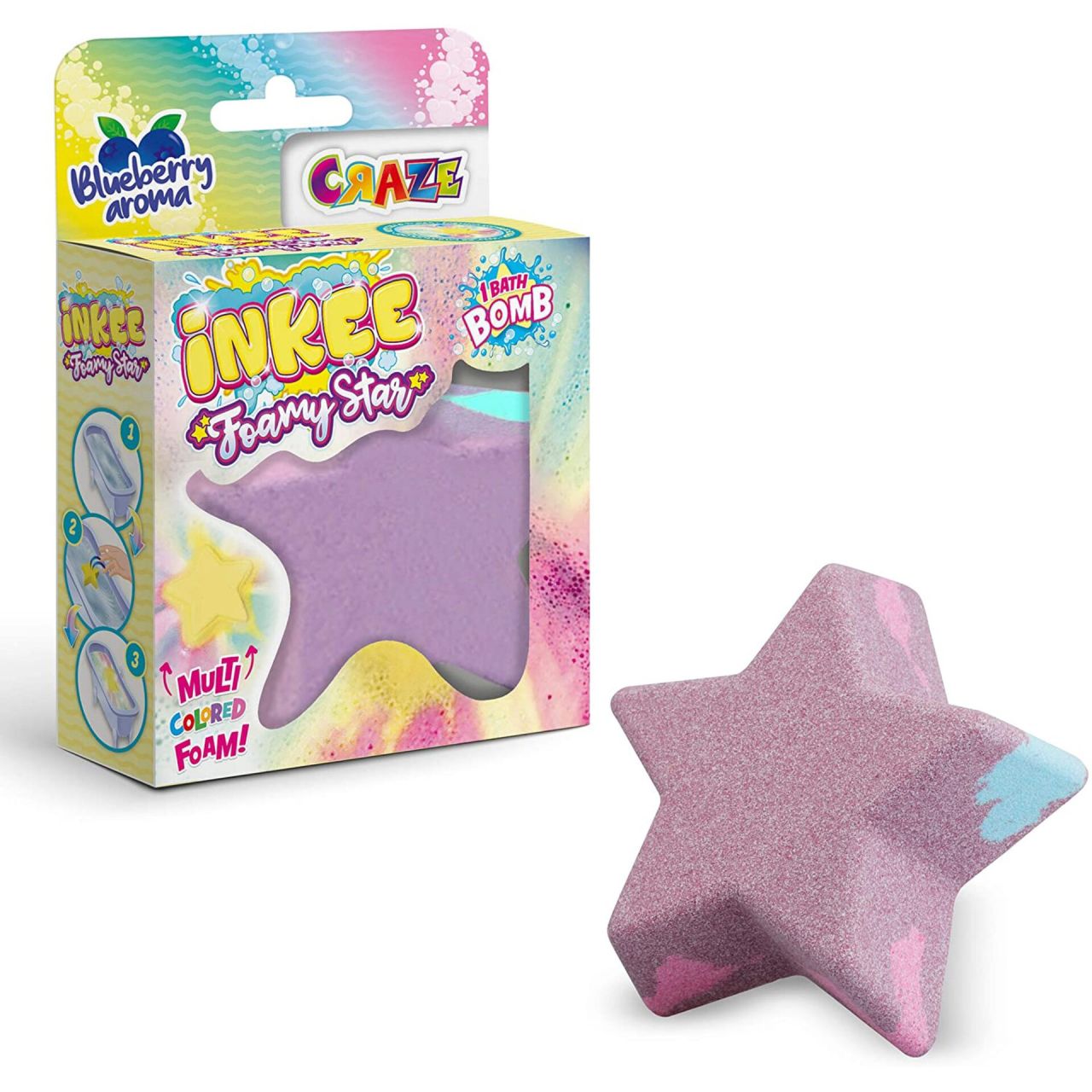 Inkee Badebombe Foamy Star