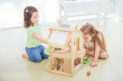 Puppenhaus Öko-Style mit Möbeln