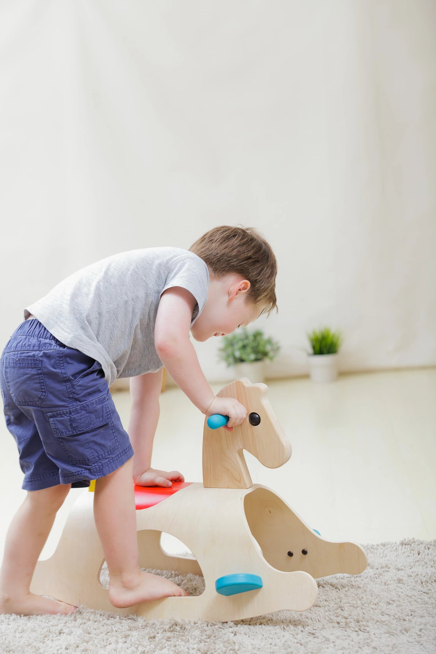 Schaukelpferd Palomino