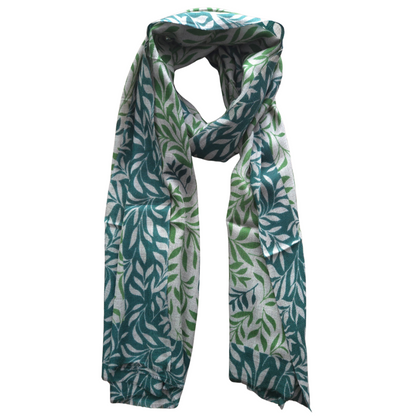 AISHITERU - Verdant Whisper Printed Cashmere Scarf - Nature-inspired luxury 💚✨