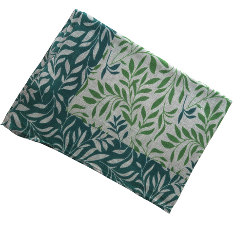 AISHITERU - Verdant Whisper Printed Cashmere Scarf - Nature-inspired luxury 💚✨
