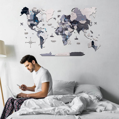 world map for decor 2d