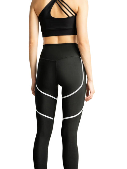 Orly - Sport Leggings Svart & Hvit - Hev Ditt Trening 🏋️‍♀️