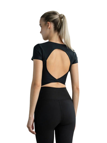 093 Larissa Sport Top in Schwarz
