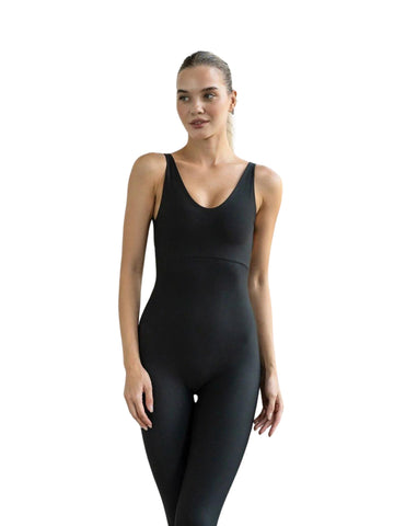 2100 Double Cross Jumpsuit in Schwarz