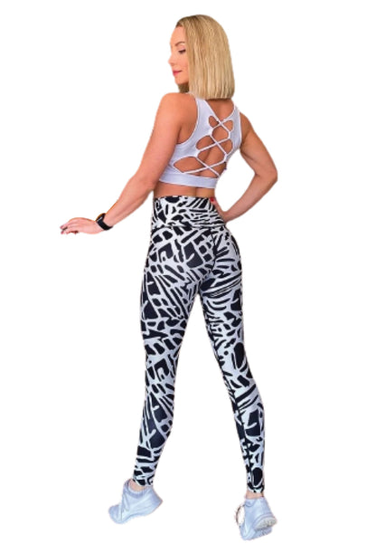 906 Extra High Waist Leggings in Schwarz & Weiss