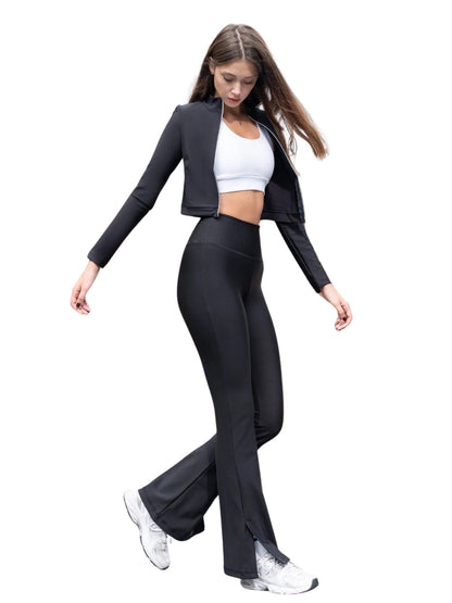 1257 Leggings espagnols Split en noir