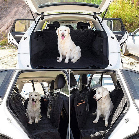 Auto Hundedecke DELUXE Wasserfest mit Reissverschluss & Sichtfenster