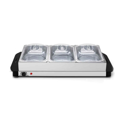 Edelstahl 2-in-1 Buffet-Wärmer + Warmhalteplatte