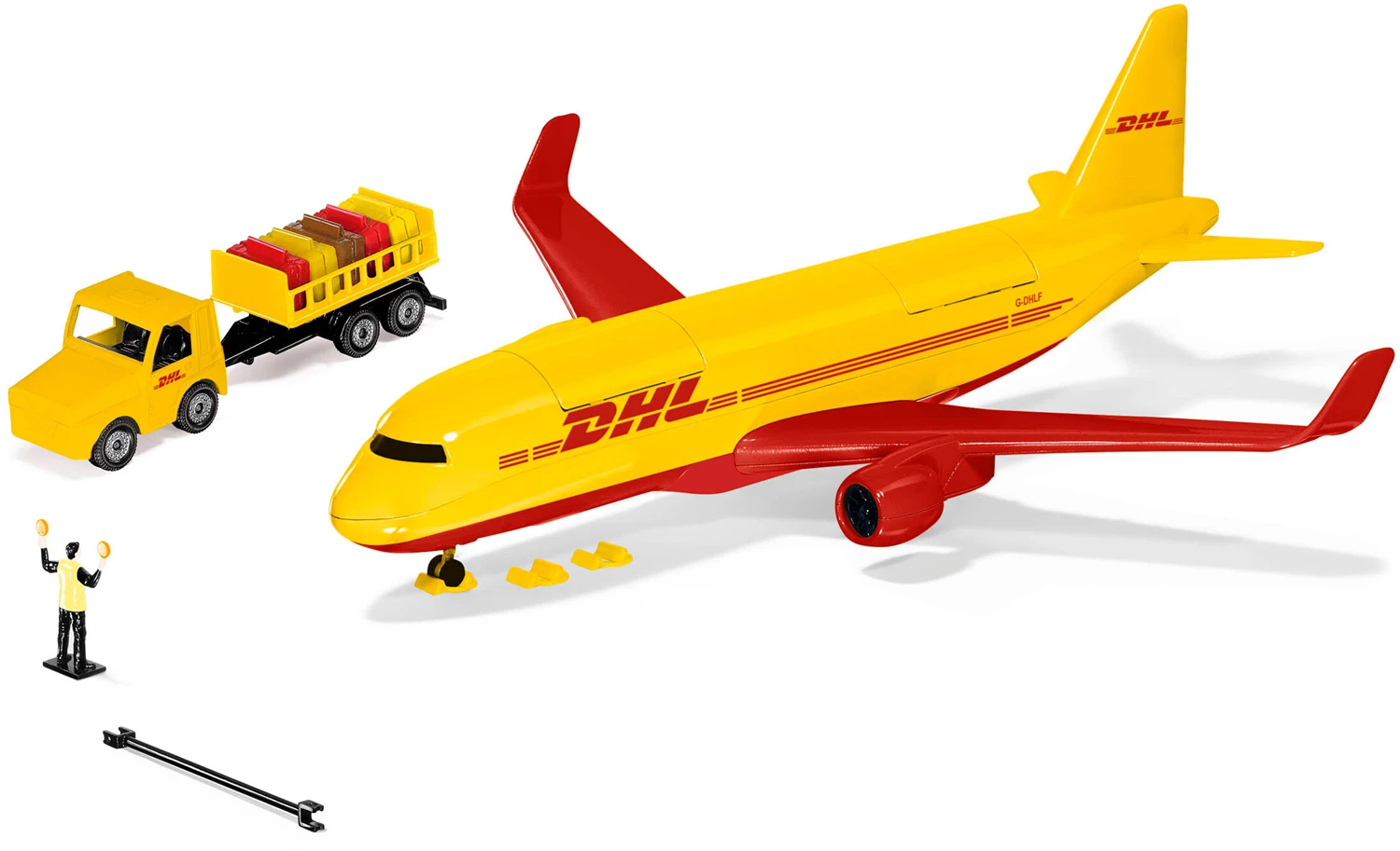 DHL Frachtflugzeug mit Zubehör