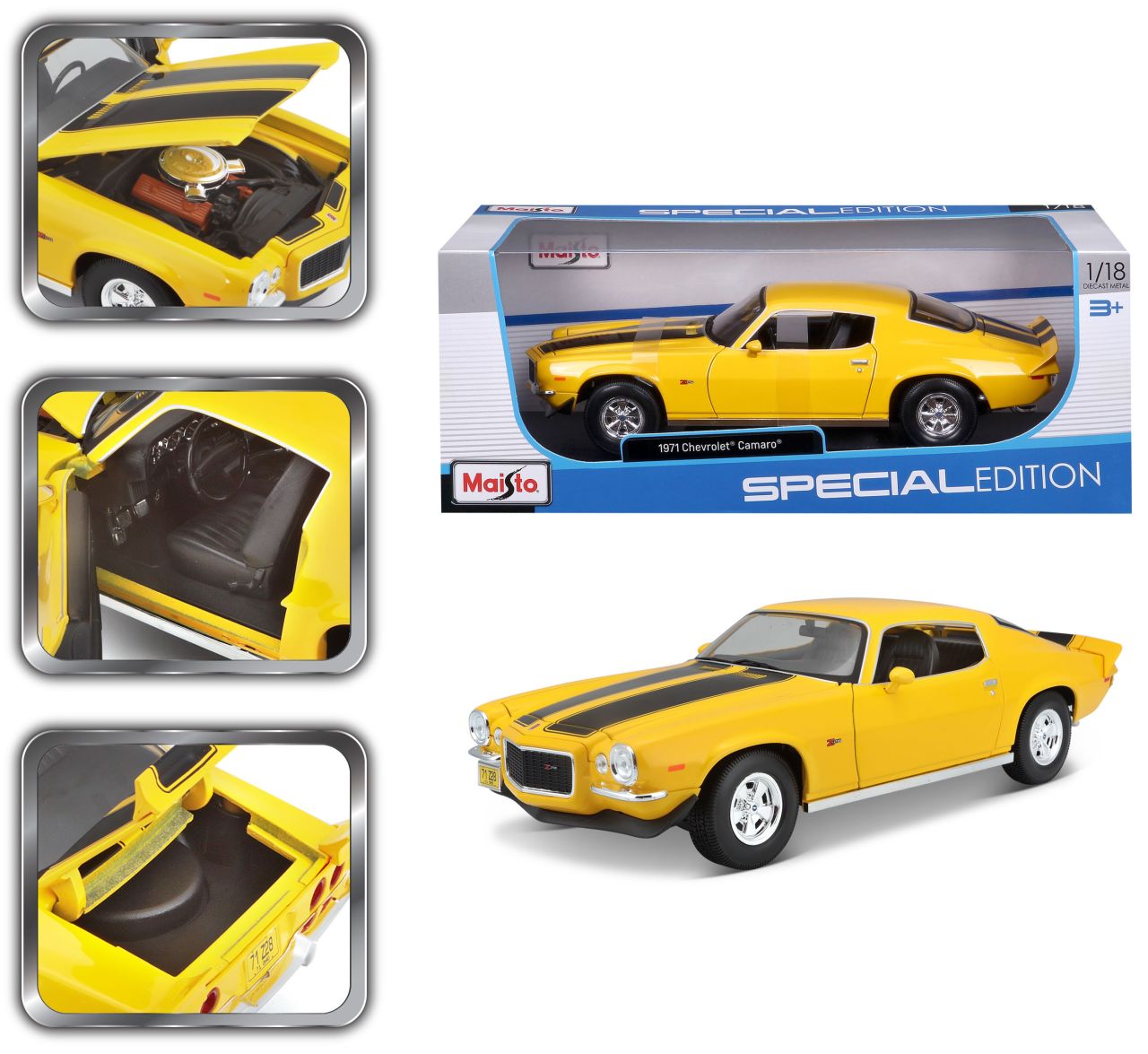 Chevrolet Camaro 1971 gelb 1/18