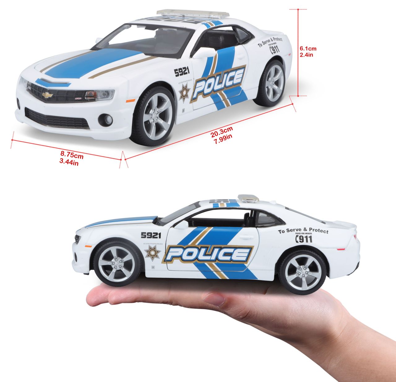 Chevrolet Camaro SS RS 2010 Police Weiss 1/24