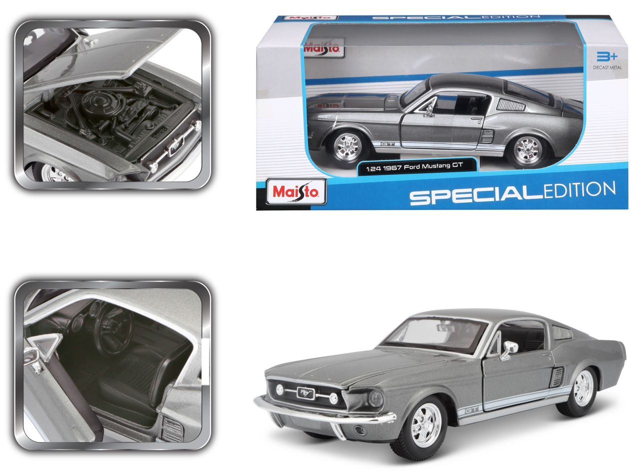 Ford Mustang GT 1967 grau 1/24