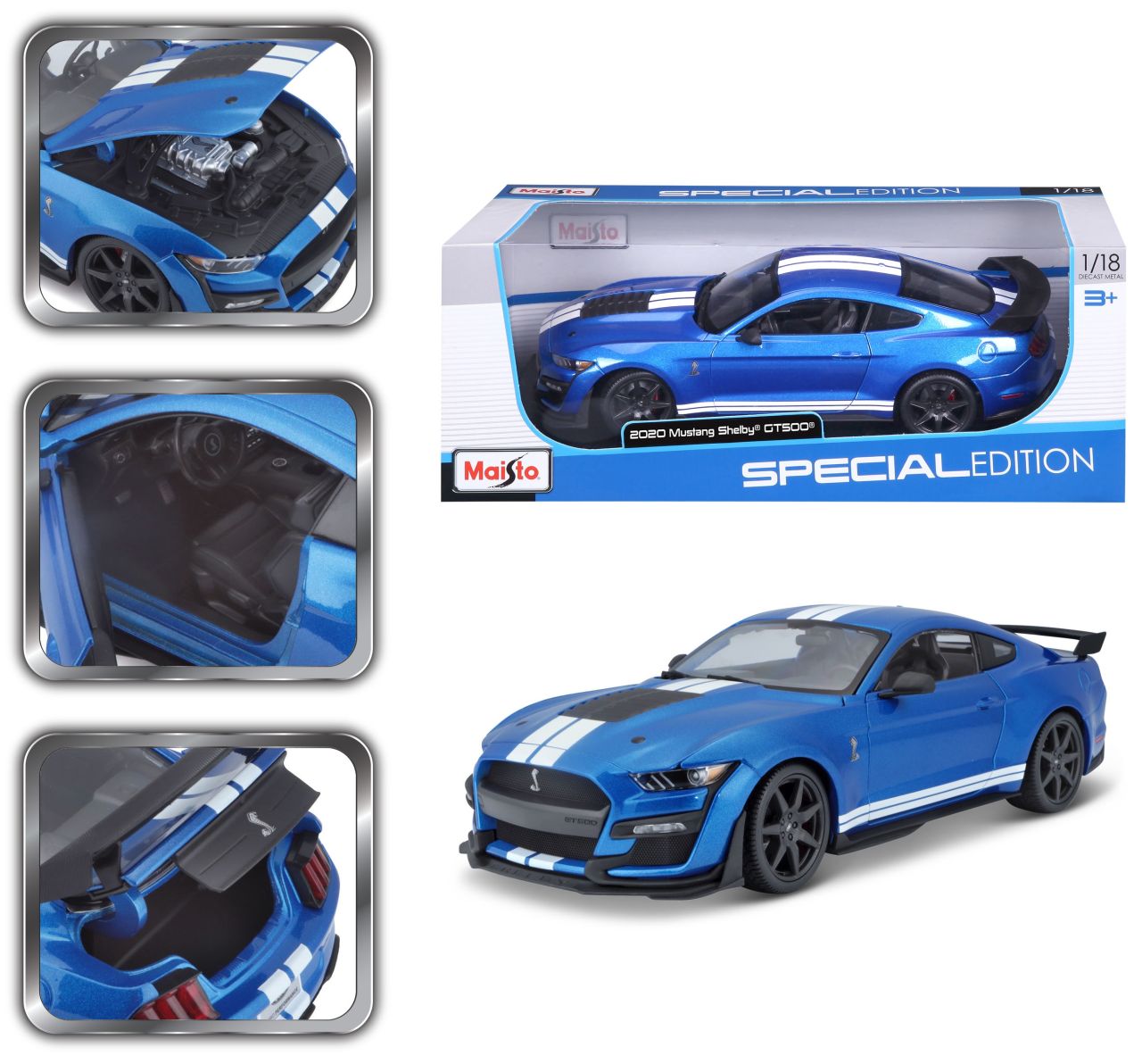 Ford Mustang Shelby GT500 2020 1/18 blau