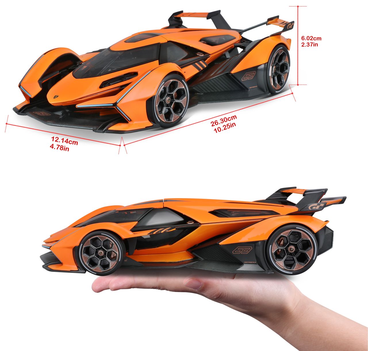 Lamborghini V12 Vision Gran Tourismo 1/18 orange