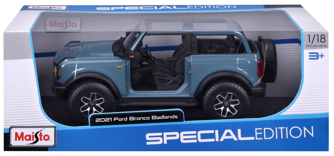 Ford Bronco Badlands 2021 1/18 blau