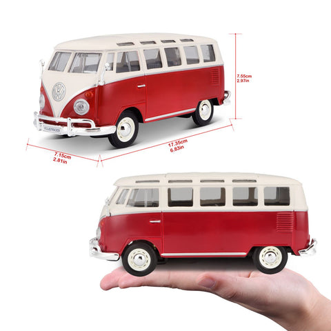 Volkswagen Bulli T1 Van Samba 1/24 rot
