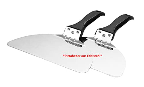 Emerio Pizzaofen, Platte aus feuerfestem Stein, backt Pizza in kurzer Zeit (auch für TK Pizza), 31.5 cm Durchmesser, 1200 Watt, Timer, BPA frei, Pizzaheber aus Edelstahl, PM-129032.2, Schwarz