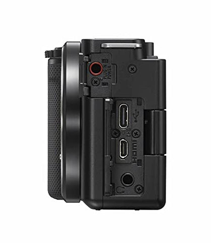 Sony Alpha ZV-E10 | APS-C spiegellose Wechselobjektiv-Vlog-Kamera (schwenkbarer Bildschirm für Vlogging, 4K-Video, Echtzeit-Augen-Autofokus), Schwarz + SEL1650 Objektiv
