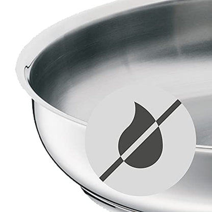 WMF Profi Bratpfanne 28 cm Induktion, Edelstahlpfanne unbeschichtet, Cromargan Edelstahl, backofenfest