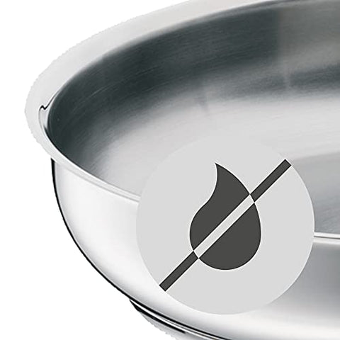 WMF Profi Bratpfanne 28 cm Induktion, Edelstahlpfanne unbeschichtet, Cromargan Edelstahl, backofenfest