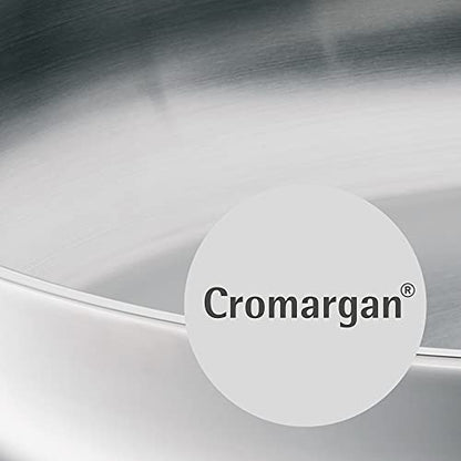 WMF Profi Bratpfanne 28 cm Induktion, Edelstahlpfanne unbeschichtet, Cromargan Edelstahl, backofenfest