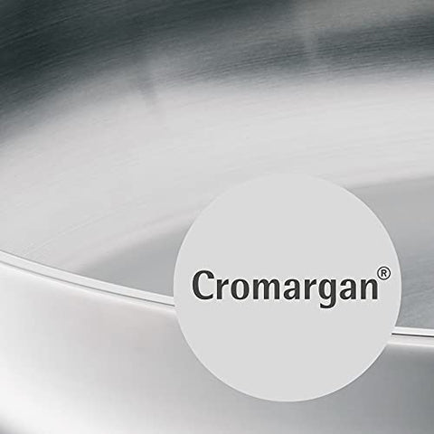 WMF Profi Bratpfanne 28 cm Induktion, Edelstahlpfanne unbeschichtet, Cromargan Edelstahl, backofenfest