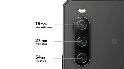 Sony Xperia 10 IV (5G Smartphone, 6 Zoll, OLED-Display , Dreifach-Kamera, 3,5-mm-Audioanschluss, 5.000mAh Akku, Dual SIM hybrid) 24+6 Monate Garantie [Amazon Exklusiv] lavendel