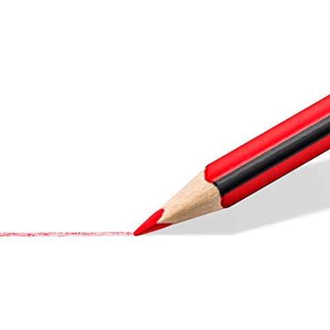 STAEDTLER Buntstifte Noris Colour, erhöhte Bruchfestigkeit, Dreikantform, attraktives Design,ergonomische Soft-Oberfläche,WOPEX Material, brillanten Stiften im Kartonetui .187 C12P1,1er Pack(16 Stück)