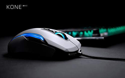 Roccat Kone AIMO Gaming Maus (hohe Präzision, Optischer Owl-Eye Sensor (100 bis 16.000 Dpi), RGB AIMO LED Beleuchtung, 23 programmierbare Tasten, Designt in Deutschland, USB), weiß(remastered)