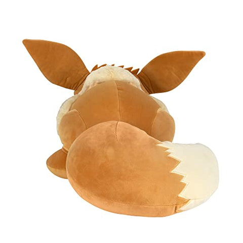 Pokémon PKW0222 - 45cm Schlafendes Plüsch - Evoli , offizielles Pokémon Plüsch