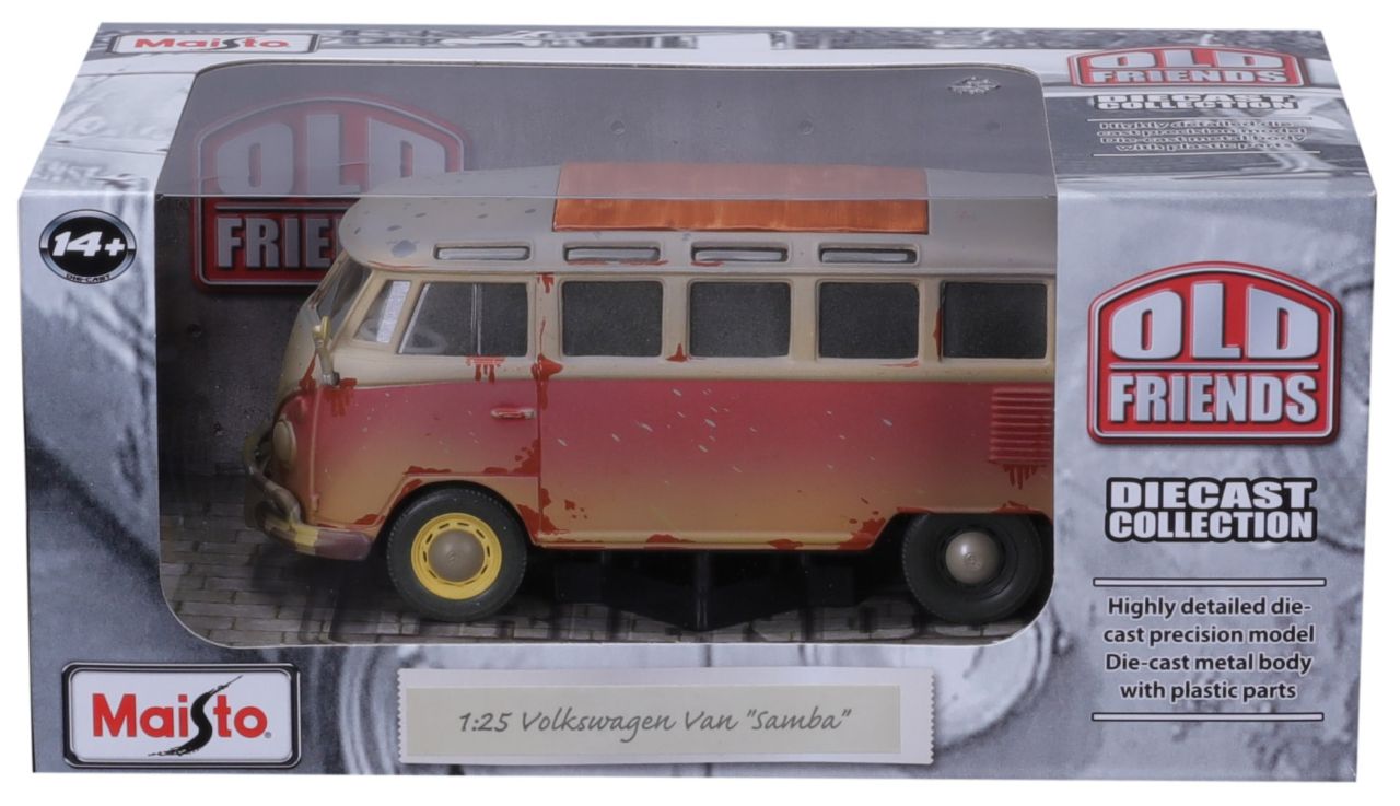 VW Van "Samba" Old Friends 1/24 rot