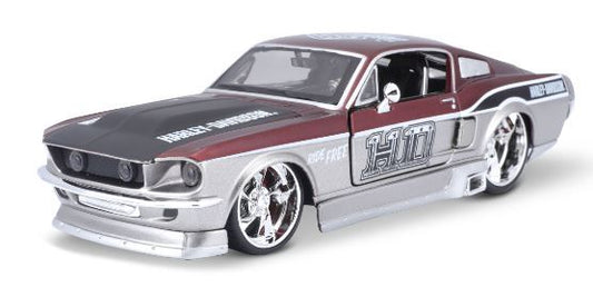 Ford Mustang GT 1967 Harley Davidson 1/24 silber