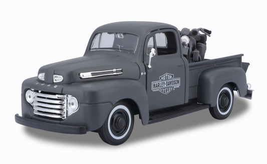 Ford F-1 Pick-Up 1948 Harley Davidson 1/24 grau