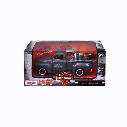 Ford F-1 Pick-Up 1948 Harley Davidson 1/24 grau