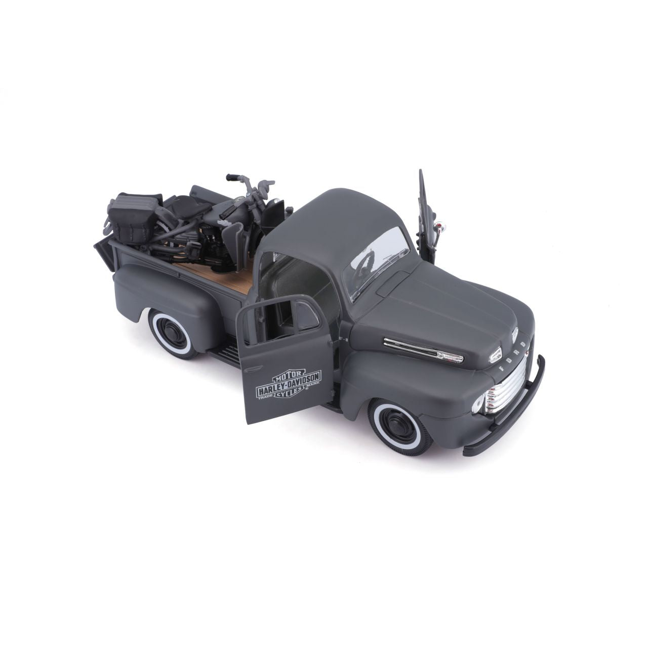 Ford F-1 Pick-Up 1948 Harley Davidson 1/24 grau