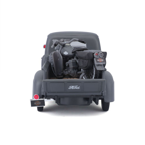 Ford F-1 Pick-Up 1948 Harley Davidson 1/24 grau