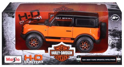 Ford Bronco Badlands Harley Davidson 1/24 orange