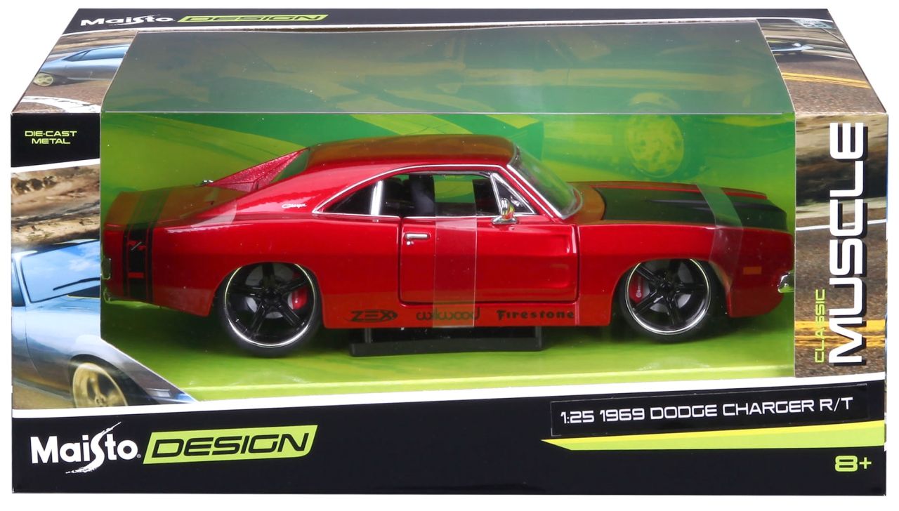 Dodge Charger R/T 1969 1/24 rot