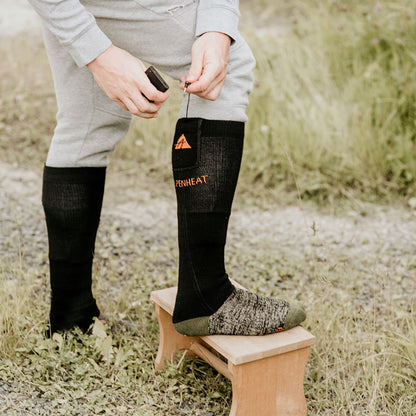ALPENHEAT - Calze Riscaldate FIRE-SOCK APP Lana - Rimani Confortevole e Caldo Tutto il Giorno! 🔥🧦✨