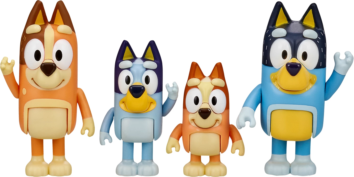 Bluey Figuren Viererpack Familie