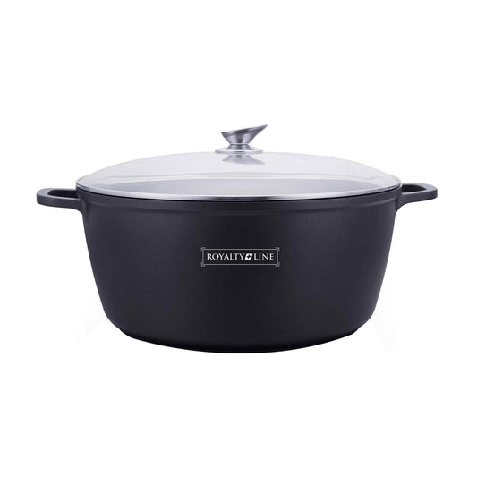 34 cm / 4,8L Breite Antihaft-Kochtopf mit Marmor-Beschichtung