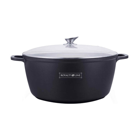 34 cm / 4,8L Breite Antihaft-Kochtopf mit Marmor-Beschichtung